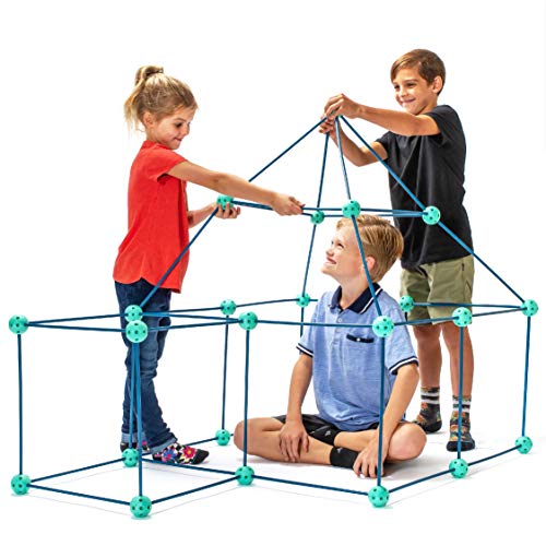 Product Cover Fort Building Kits for Kids - Fun Forts STEM Building Toys, Play Tent Fort Kit with 81 Pcs