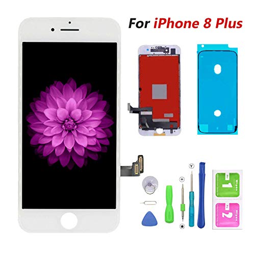 Product Cover Compatible with iPhone 8 Plus Screen Replacement White,FFtopu LCD Display & Touch Screen Digitizer Frame Assembly Set with 3D Touch Free Repair Tool（5.5''