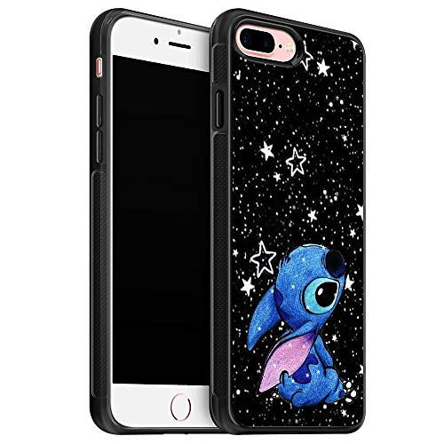 Product Cover Fashion Stitch Soft TPU Cover Case for iPhone 8 Plus Case (2017) / Designed for iPhone 7 Plus Case (2016) - Black
