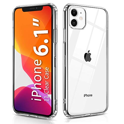 Product Cover OULUOQI Compatible with iPhone 11 Case 2019, Shockproof Clear Case with Hard PC Shield+Soft TPU Bumper Cover Case for iPhone 11 6.1 inch.