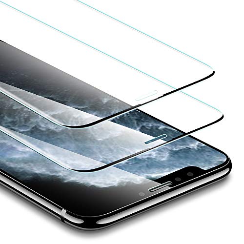 Product Cover ESR Tempered-Glass Compatible for iPhone 11 Pro Max Screen Protector/iPhone Xs Max Screen Protector [No Side Bezel] [2-Pack] [Easy Installation Frame] 3X Stronger Screen Protector for iPhone 6.5-Inch