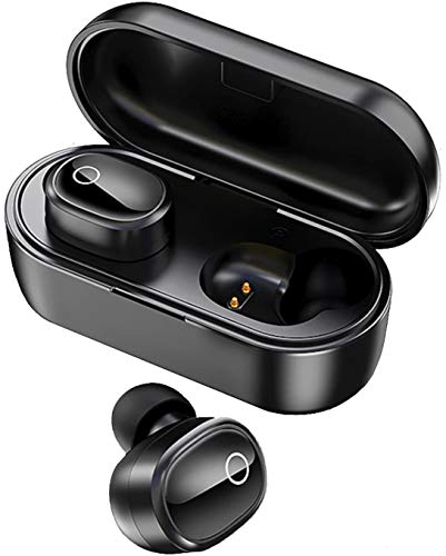 Product Cover Mr. Eleven Bluetooth 5.0 True Wireless Earbuds in-Ear Headphones Headset Stereo Bass [Built-in Mic, Waterproof, Running, Gym, Sport, Gaming, Music] (Black)