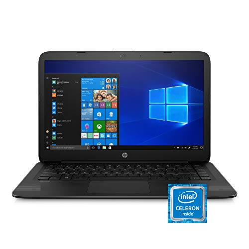 Product Cover HP Stream 14-inch Laptop, Intel Celeron N4000, 4 GB RAM, 64 GB eMMC, Windows 10 Home in S Mode (14-cb159nr, Jet Black)
