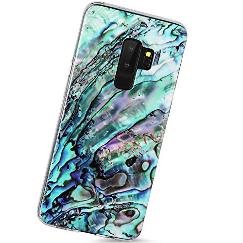 Product Cover VIVIBIN for Samsung Galaxy S9 Plus Case,Green Shell Scratch Resistant Silicone TPU Cover with Clear Bumper Slim Fit Protective Phone Case for Samsung Galaxy S9 Plus 6.2 inch