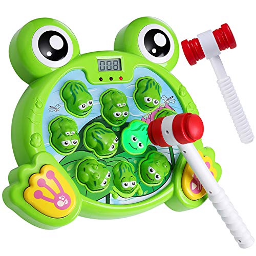 Product Cover Yuham Whack a Frog Pounding Game, Developmental Toys for 2,3 4 5 6 7 8 Year Old Boys & Girls Gift, Helps Fine Motor Skills