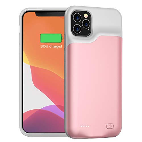 Product Cover Battery Case for iPhone 11 Pro Max, 6500mAh Portable Protective Charging Case Compatible with iPhone 11 Pro Max (6.5 inch) Rechargeable Extended Battery Charger Case (Rose Gold)