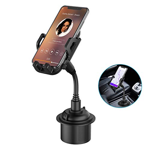 Product Cover Car Cup Holder Phone Mount, Adjustable Gooseneck Cupholder Cell Phone Cradle with 360° Rotatable Holder for iPhone XR Xs XS Max X 8 7 7 Plus 6s/ Samsung Galaxy S10 S9 S8 S7/ Note 9 8, Huawei, GPS etc
