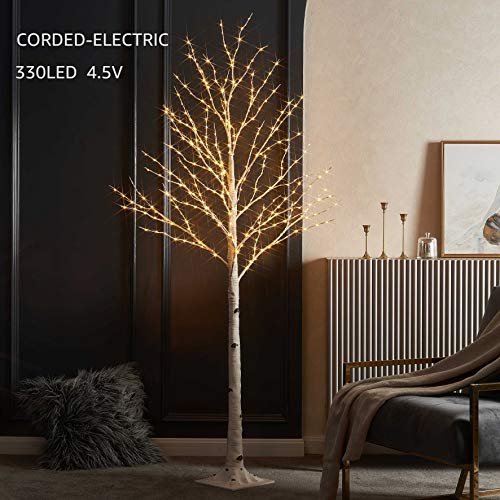 Product Cover LITBLOOM Lighted Twig Birch Tree with Fairy Lights 6FT 330 Warm White LED for Indoor Outdoor Home Decoration