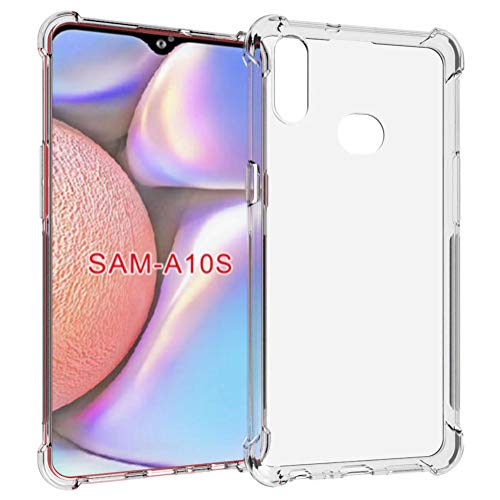 Product Cover Samsung Galaxy A10s Case, PUSHIMEI Soft TPU Crystal Transparent Slim Anti Slip Full-Body Protective Phone Case Cover for Samsung Galaxy A10s(Clear Anti-Shock TPU)