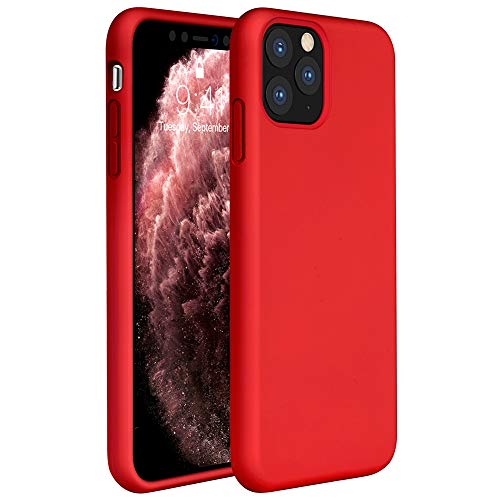 Product Cover Miracase Liquid Silicone Case Compatible with iPhone 11 Pro 5.8 inch(2019), Gel Rubber Full Body Protection Shockproof Cover Case Drop Protection Case（Red）