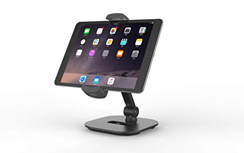 Product Cover Ledetech Sturdy Smart Device Holder/Tablet Mount, 360° Swivel Metal Base Tablet Stand & Phone Holder with Bracket Cradle Clamps 4-13