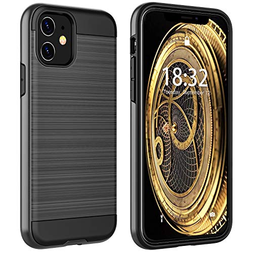 Product Cover MYJOJO iPhone 11 Case, 【Shockproof Anti-Drop】【2019】 360° Stylish Dual Layer Hard PC Back Full Body Protective Shockproof Slim Wireless Charing Support Cover Case for iPhone 11(6.1inch)