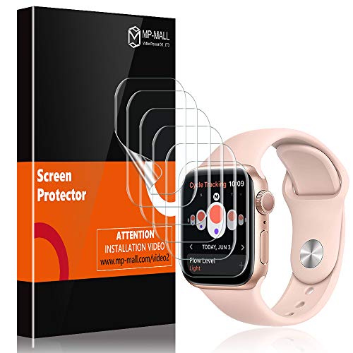 Product Cover MP-MALL [6 Pack] Screen Protector Compatible with Apple Watch Series 5 40mm Bubble-Free iWatch Flexible TPU Film