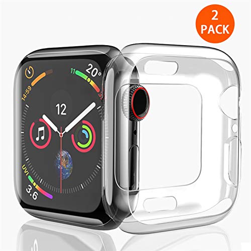 Product Cover TGOOD Case for Apple Watch Series 5/ Series 4 44mm Screen Protector [2 Pack], All Arround Protective Case TPU Ultra-Thin Cover for Apple Watch Series 5/Series 4 (44mm),Clear