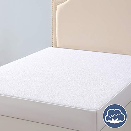Product Cover VAELY Twin Waterproof Mattress Pad Protector Cover, Premium Hypoallergenic Breathable Cotton Vinyl Free Bed Cover