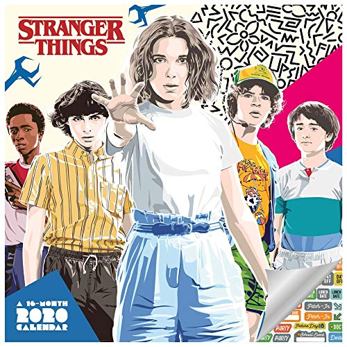 Product Cover Stranger Things Calendar 2020 Set - Deluxe 2020 Stranger Things Mini Calendar with Over 100 Calendar Stickers (Stranger Things Gifts, Office Supplies)