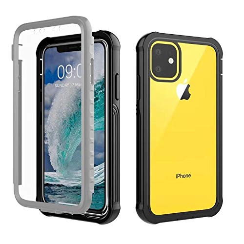 Product Cover TONDOW Designed for iPhone 11 Case, Full-Body Heavy Duty Protection with Built-in Screen Protector Rugged Armor Cover Clear Shockproof Case for iPhone 11 Case 6.1 Inch 2019 (Black)