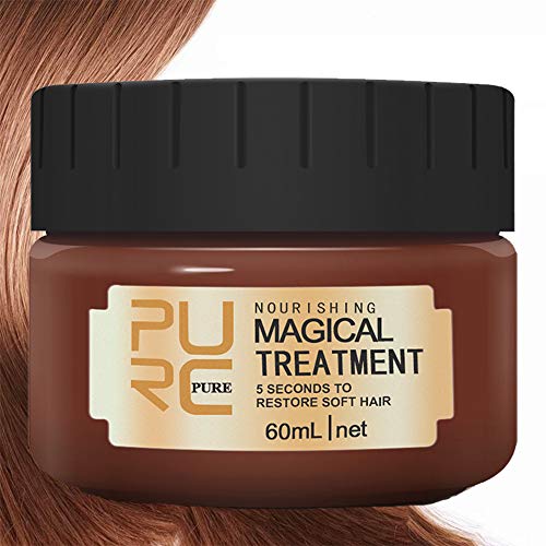 Product Cover Magical Hair Treatment Mask, Advanced Molecular Hair Roots Treatment Professtional Hair Conditioner, 5 Seconds to Restore Soft Hair, Deep Conditioner Suitable for Dry & Damaged Hair(60ml)