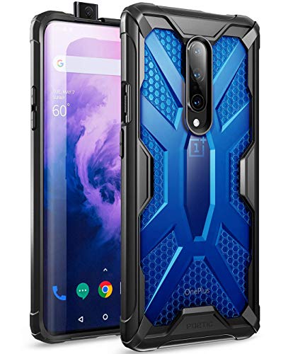 Product Cover OnePlus 7 Pro Case, Poetic Premium Hybrid Protective Clear Bumper Cover, Rugged Lightweight, Military Grade Drop Tested, Affinity Series, for OnePlus 7 Pro (2019), Cobalt Blue