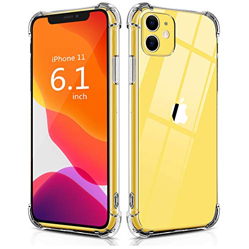 Product Cover BELONGME Compatible with iPhone 11 Case 2019, Crystal Clear Case with 4 Corners Shockproof Protection Soft Scratch-Resistant TPU Cover for iPhone 11 6.1 inch.