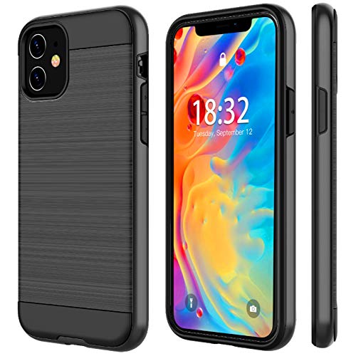 Product Cover Nineasy iPhone 11 Case, 【2019】 360° Stylish Dual Layer Hard PC Back Full Body Protective Shockproof Slim Wireless Charing Support Cover Case for iPhone 11(6.1inch)