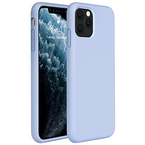 Product Cover Miracase Liquid Silicone Case Compatible with iPhone 11 Pro Max 6.5 inch(2019), Gel Rubber Full Body Protection Shockproof Cover Case Drop Protection Case (Clove Purple)