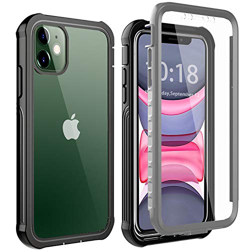 Product Cover iPhone 11 Case, iPhone XR Case, Re-sport Full-Body Protective Shockproof Dustproof Clear Back Cover Anti-Scratch Slim Case Built-in Screen Protector Compatible iPhone 11 6.1 inch 2019/ iPhone XR 2018