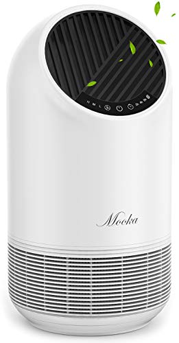 Product Cover MOOKA True HEPA Air Purifier for Home Up to 323ft², 360° Deep Purification, Ozone Free Air Cleaner for Allergies, Pets, Smokers, Mold, Odor Eliminators for Bedroom Large Room, Filter Reminder & Timer