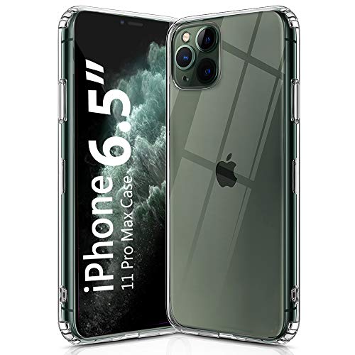 Product Cover OULUOQI Compatible with iPhone 11 Pro Max Case 2019, Shockproof Clear Case with Hard PC Shield+Soft TPU Bumper Cover Case for iPhone 11 Pro Max 6.5 inch.