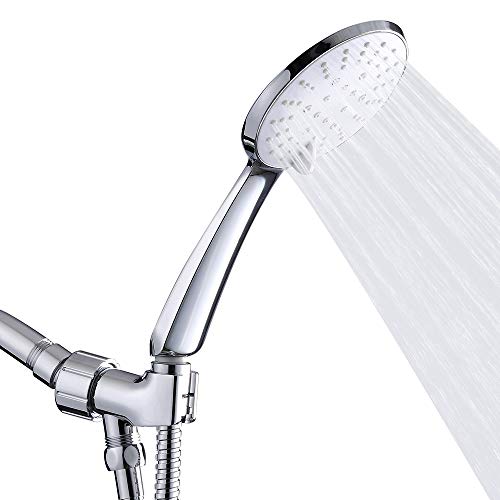 Product Cover Aisoso High Pressure Handheld Shower Head 4.2 Inches Multi-functions with Stainless Steel Hose and Bracket, Chrome
