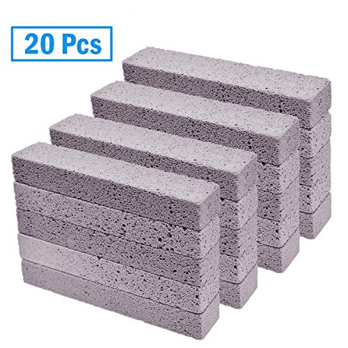 Product Cover YoleShy 20 Pcs Pumice Stones Sticks Cleaner, Grey Pumice Scouring Pad for Cleaning Toilet Bowl Ring, Bath, Household, Kitchen, Pool - Removing Rust & Lime Calcium