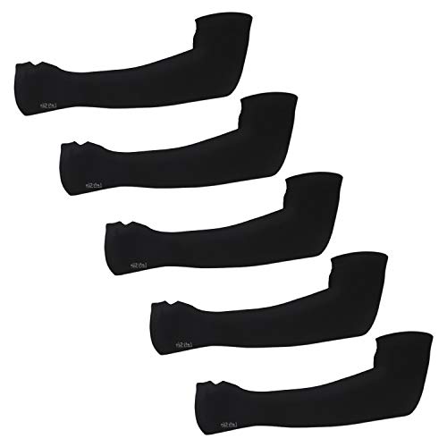Product Cover 5 Pairs Unisex Arm Sleeves UV Sun Protection Cooling Sleeves for Men and Women