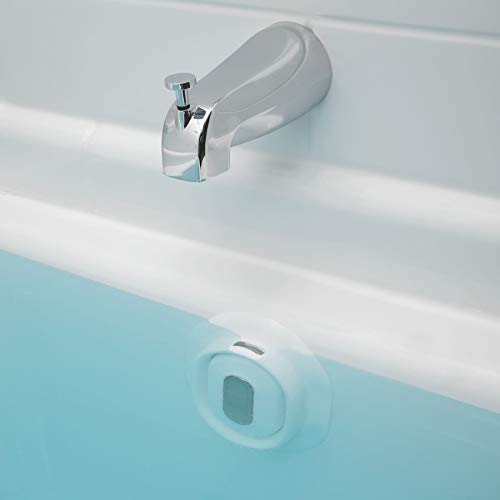Product Cover SlipX Solutions Adjustable Better Soak Overflow Drain Cover Fits All Drain Types for The Deepest Baths (Silicone, White)