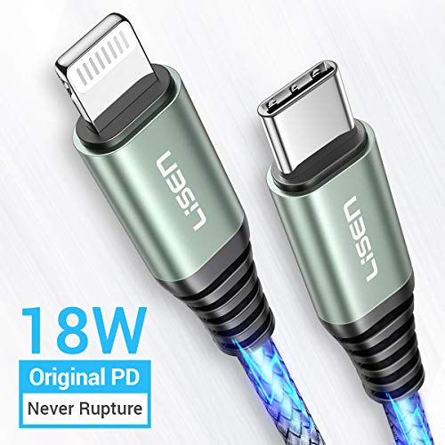 Product Cover USB C to Lightning Cable 6FT, [Never Rupture][ Apple MFi-Certified] LISEN iPhone 11 Charger Cable 18W PD Fast Charging Nylon Braided Compatible with iPhone 11/11 Pro/11 Pro Max/X/XS/XR/XS Max/8/8 Plus