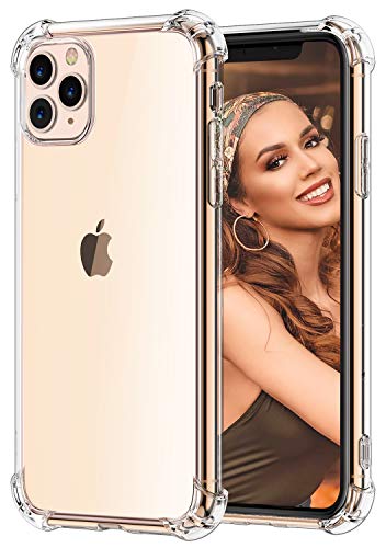Product Cover MATONE for iPhone 11 Pro Case, Crystal Clear Slim Protective Cover with Reinforced Corner Bumpers, Flexible Soft TPU Cases Compatible with Apple iPhone 11 Pro (2019) 5.8-Inch