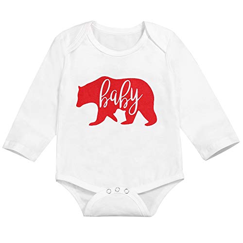 Product Cover KISSB Baby Bear Outfits Bear Printed Onesies Romper and T-Shirt One-Piece Clothes for Infant Toddler,Newborn,Kids