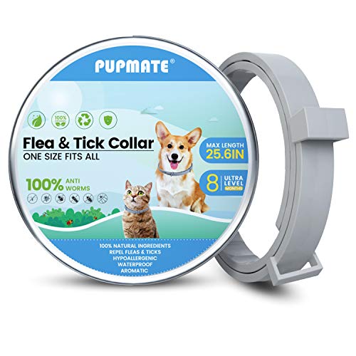 Product Cover PUPMATE Collar for Dogs & Cats,8-Month Prevention, Waterproof, 100% Natural Ingredient