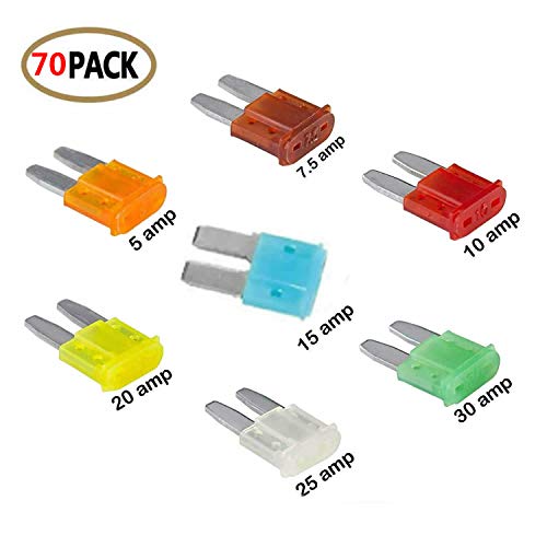 Product Cover Micro2 ATR Automotive Fuses Assorted 70pc 5, 7.5, 10,15, 20,25 & 30 amp Set Pack
