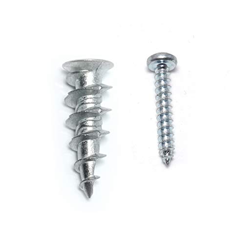 Product Cover CONFAST Zinc Self-Drilling Drywall/Hollow-Wall Anchor Kit with Screws, 200 Pieces (100 Anchors+100 Screws) Includes #8 Anchors with Screws (Metal)
