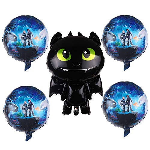 Product Cover 5pcs How to Train Your Dragon 3 Balloons Party Supplies Decorations