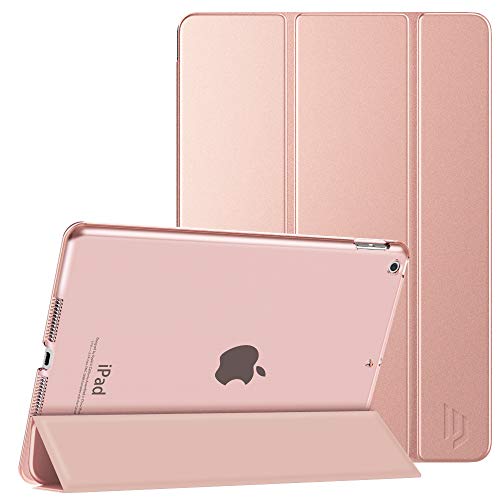 Product Cover Dadanism Smart Case for iPad 7th Generation 10.2 2019, [Shock Absorption] Ultra Slim Lightweight Trifold Stand Cover with Hard Back Fit iPad 10.2 inch 2019 Release Tablet, Auto Sleep/Wake, Rose Gold
