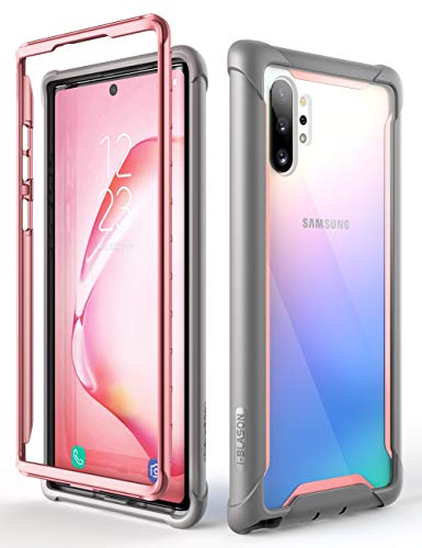 Product Cover i-Blason Ares Clear Case for Galaxy Note 10 Plus/Note 10 Plus 5G 2019 Release, Dual Layer Rugged Clear Bumper Case Without Built-in Screen Protector (Pink)