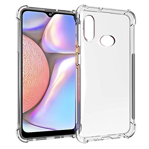 Product Cover SKTGSLAMY Galaxy A10S Case, Soft TPU Crystal Transparent Slim Shockproof Anti Slip Full-Body Protective Phone Case Cover for Samsung Galaxy A10S (Clear)