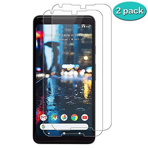 Product Cover Google Pixel 2XL Screen Protector, [2 Pack][Case Friendly][Anti-Glare][Bubble-Free][Anti-Scratch][HD-Clear][9H Hardness] Tempered Glass, Compatible with MMDLDD Pixel 2 XL Film Clear