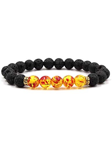 Product Cover logistt Healing Therapy Bracelets, Stone Beads Stretch Strand Bracelets for Men and Women