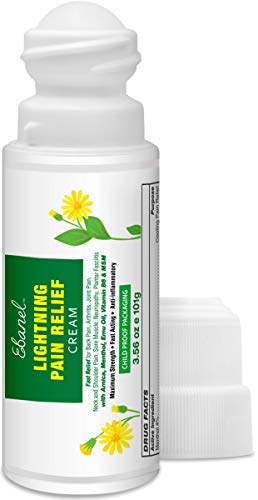Product Cover Pain Relief Cream Roll On with Arnica, Emu Oil, MSM, Menthol, Anti Inflammatory Cream with Camphor, Boswellia, VIT B6, Fast Relief for Back Pain, Arthritis, Neck Shoulder Joint Muscle Pain, 3.56 Oz