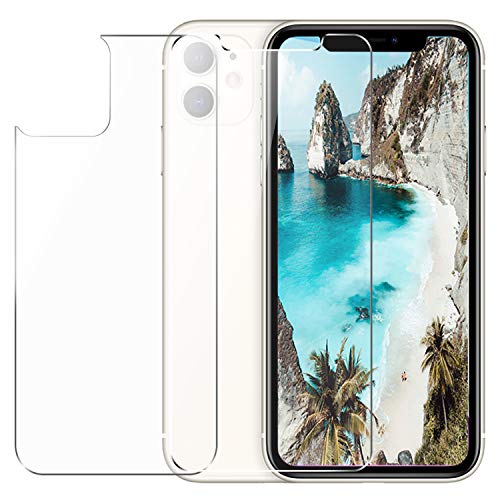 Product Cover Conleke Front Back Screen Protector for iPhone 11, Rear Tempered Glass [3D Touch] Temper Glass Film Anti-Fingerprint/Scratch Compatible with iPhone11 (Front Back, 6.1in,2019)
