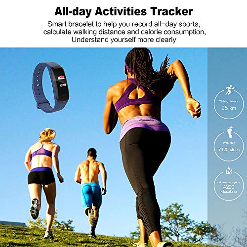 Product Cover Lixada Fitness Tracker HR,Activity Tracker Watch with Heart Rate Monitor,IP67 Waterproof Smart Fitness Band with Step Counter,Calorie Counter,Sleep Monitoring,Pedometer Watch