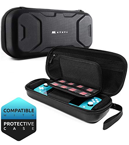 Product Cover Mumba Travel Case for Switch Lite 2019 & Nintendo Switch 2017, Protective Hard Large Capacity Carrying Case (Black)