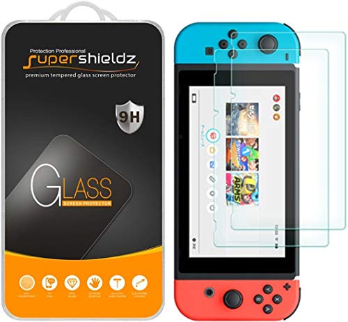 Product Cover (2 Pack) Supershieldz for Nintendo Switch Tempered Glass Screen Protector, 0.33mm, Anti Scratch, Bubble Free